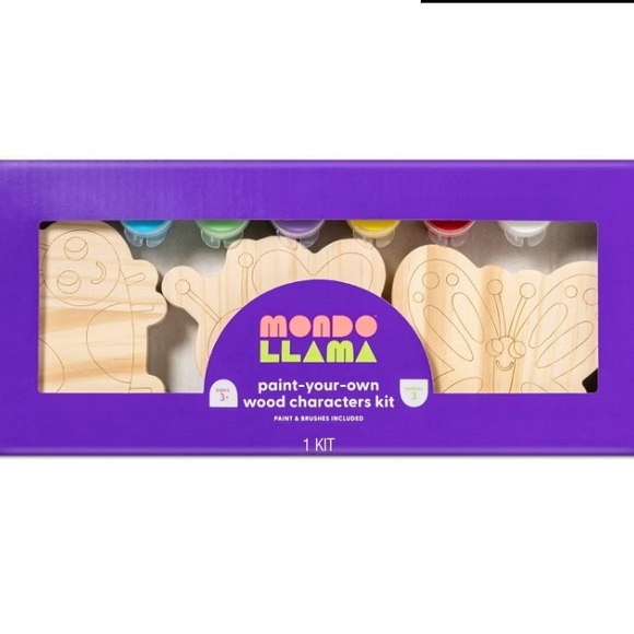 Paint your own wood charcacters kit paint & brushes included NEW - Picture 1 of 10